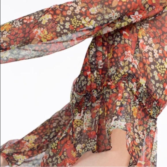 ZARA CROSSOVER PRINTED BLOUSE BRAND NEW WITH TAGS SMALL - Picture 4 of 4